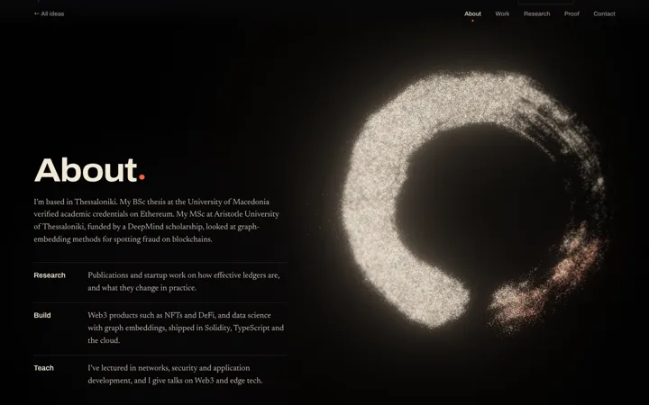 UI draft: Particles